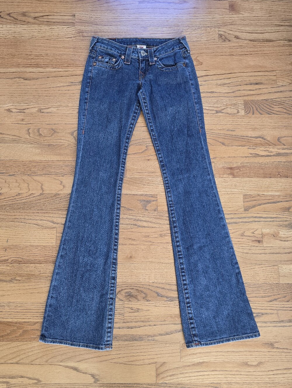 True Religion Women's Bobby Flare Jeans Medium Blue Size 25